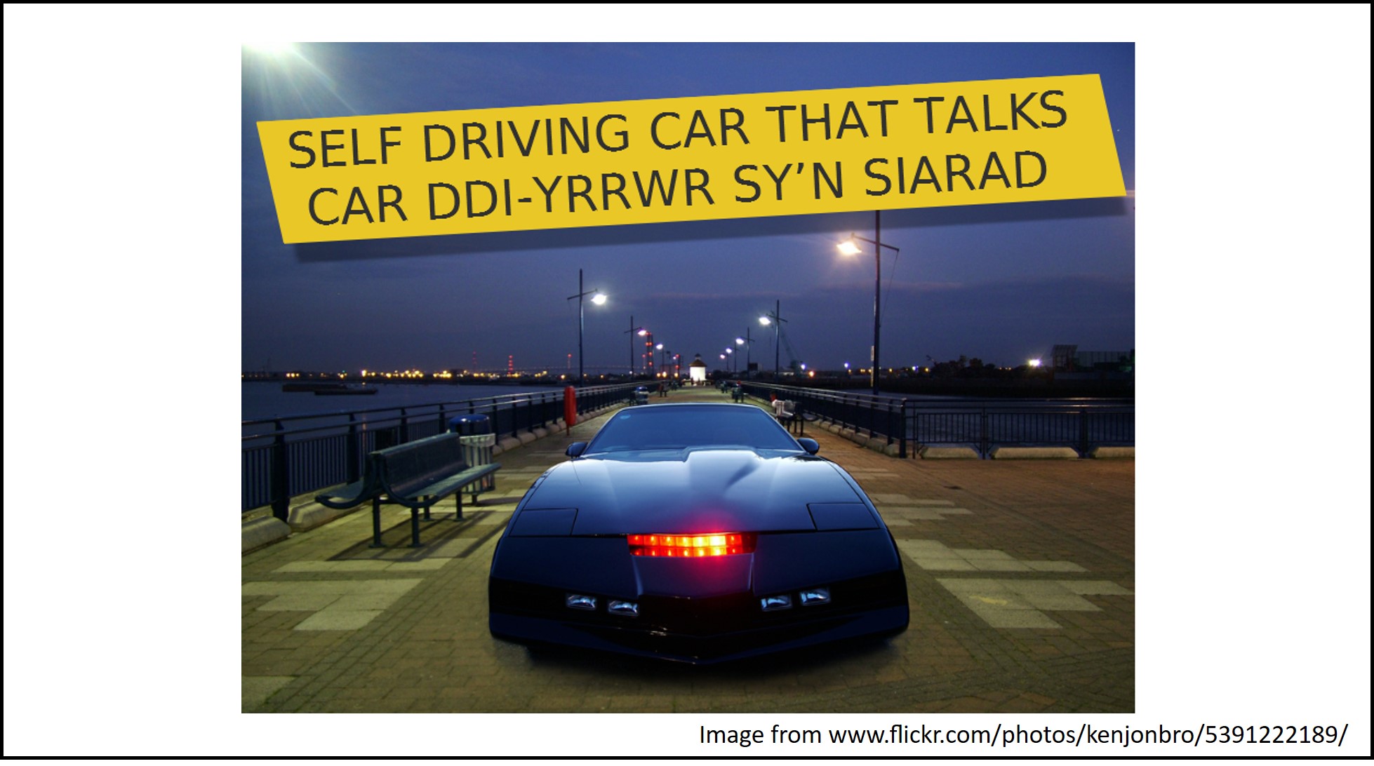 A self-driving car that talks