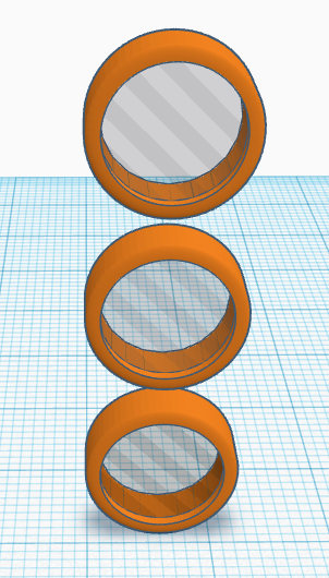 The Tinkercad Workplane displaying the shapes as described in the text.
