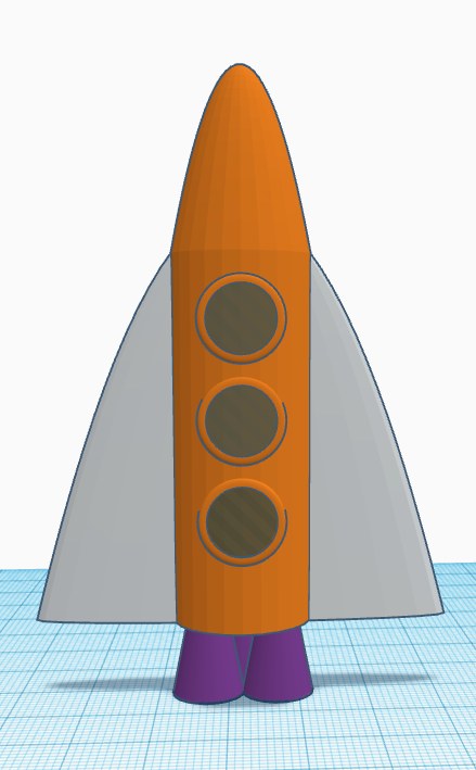 The Tinkercad Workplane displaying the shapes as described in the text.