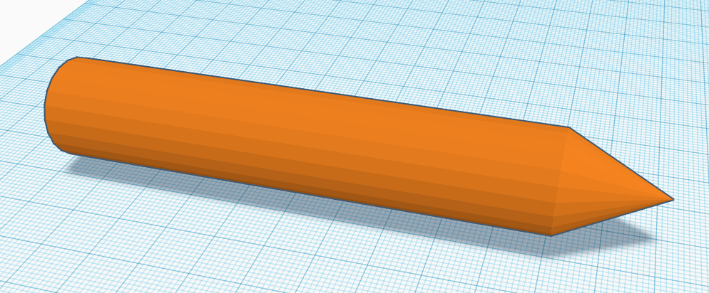 The two shapes merged together to form a smoother orange pencil shape.