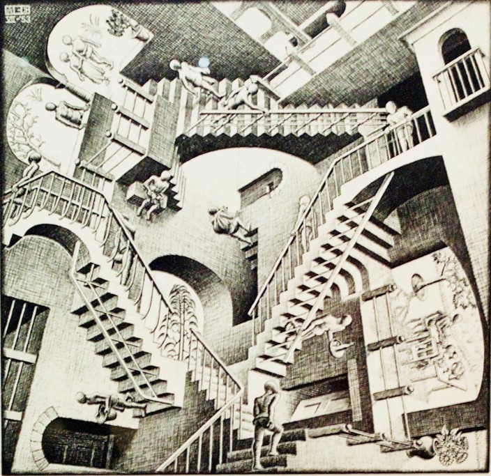 Relativity gan Maurits Cornelis Escher