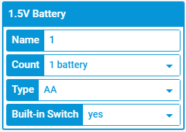 The settings menu that appears when you select the battery