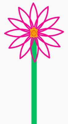 Example flower drawn using 'Turtle Blocks'